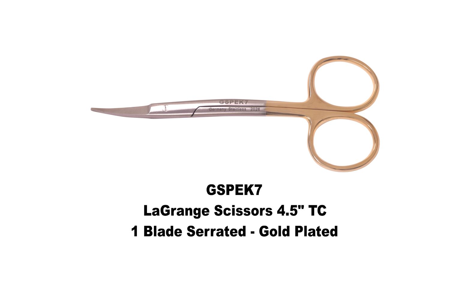 LaGrange Scissors 4.5" TC One Blade Serrated