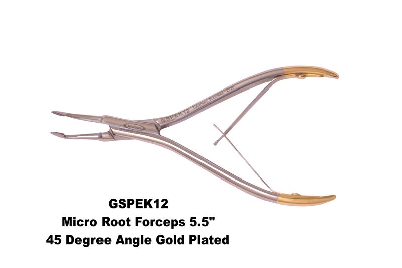 Micro Root Forceps 5.5" Very Delicate Gold Handles