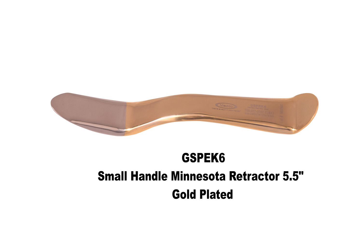 Small Minnesota Retractor 5.5" Gold Plated