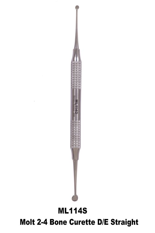 Molt Curette 2/4 Double Ended Straight