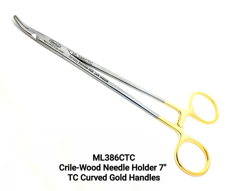 Crilewood Needle Holder TC 7" Curved TC Jaws