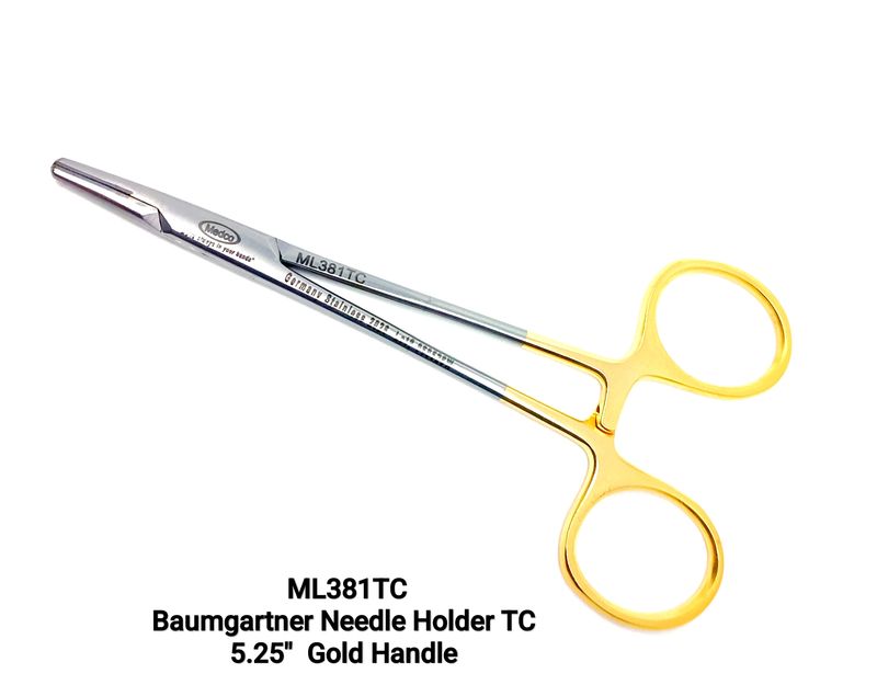 Baumgartner Needle Holder 5.5" TC Jaws