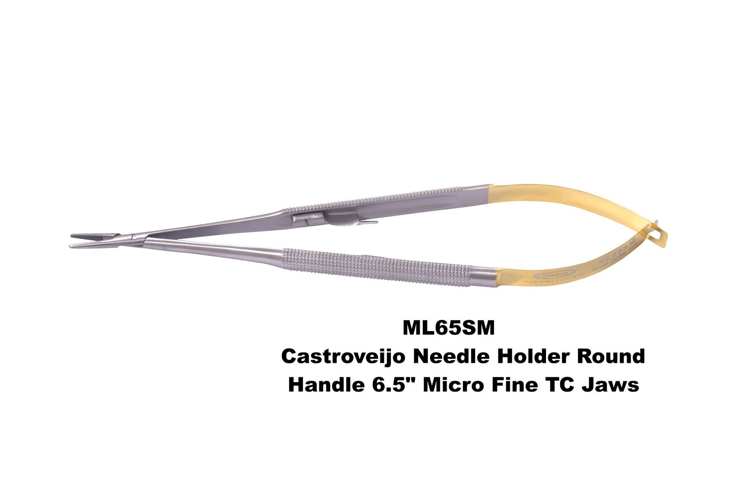 Castro Needle Holder Round Handles 6,5" TC Fine Jaws Straight