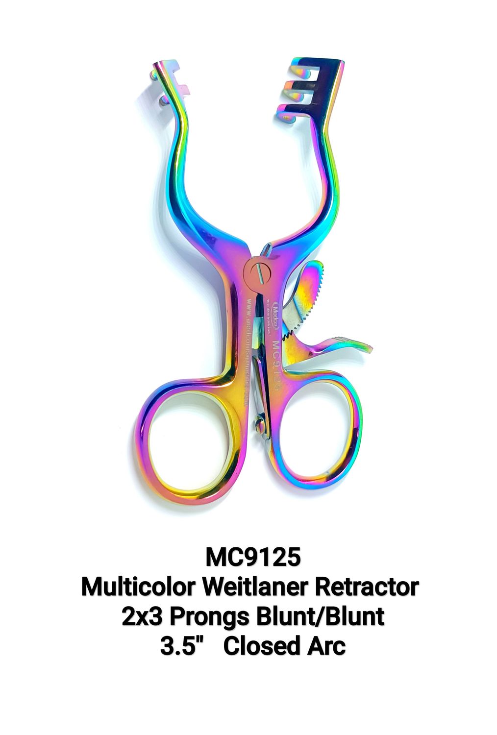 Weitlaner Retractor Small 2x3 Prongs Blunt/Blunt