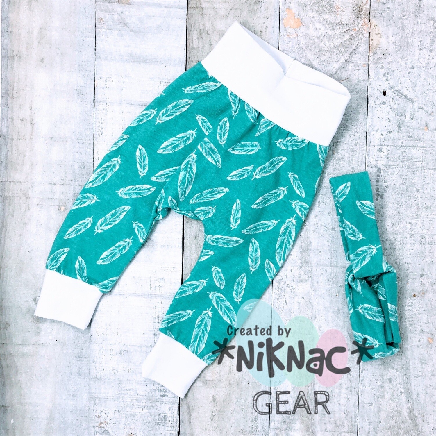 Harem Pants Feathers 3-6 Month