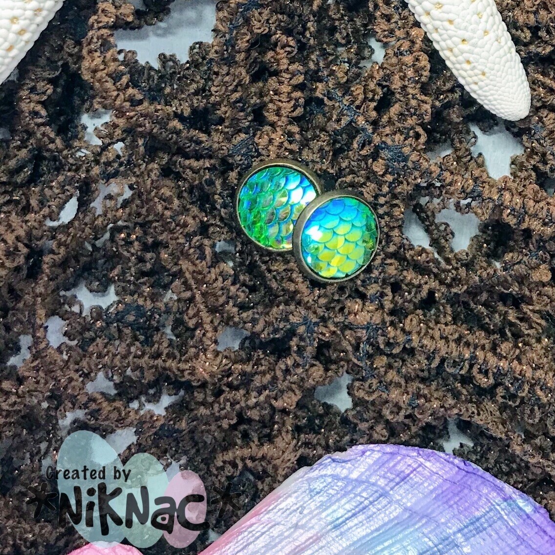 Mermaid Scales Teal &amp; Bronze