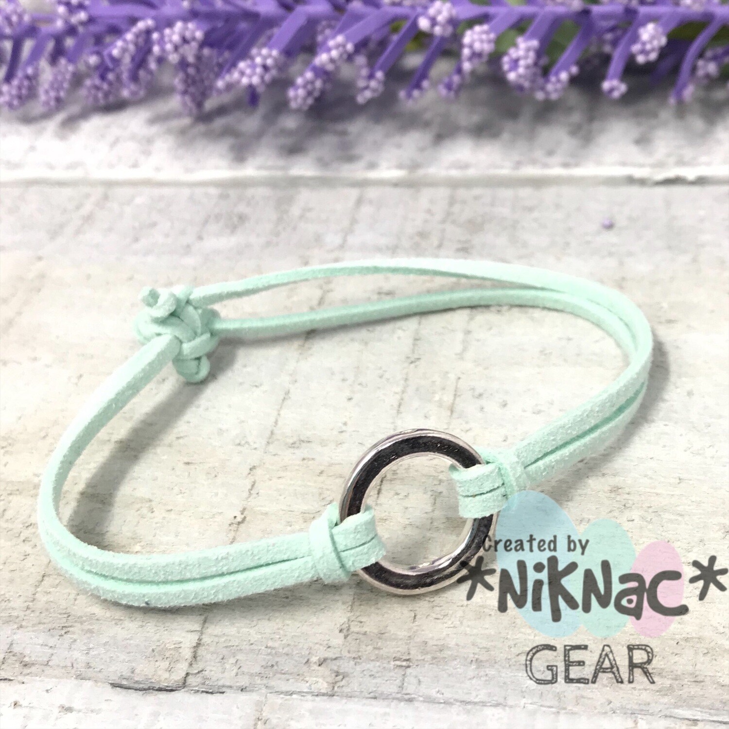 Suede Cord Bracelet Mint