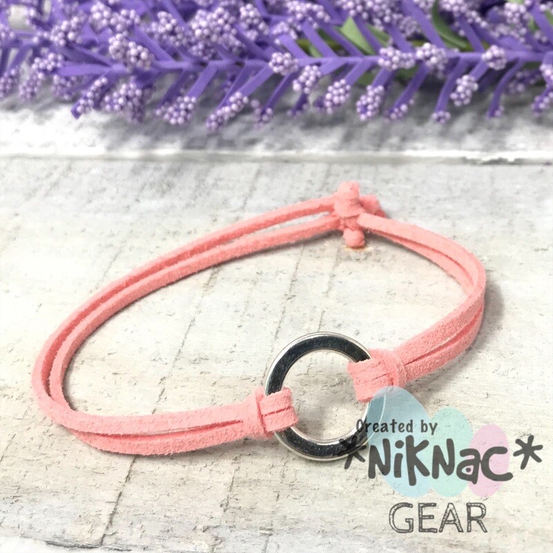 Suede Cord Bracelet Coral