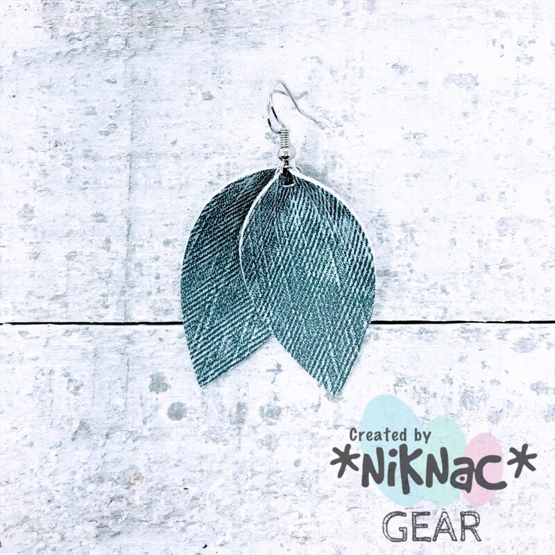 Acid Wash Denim Tear Drop