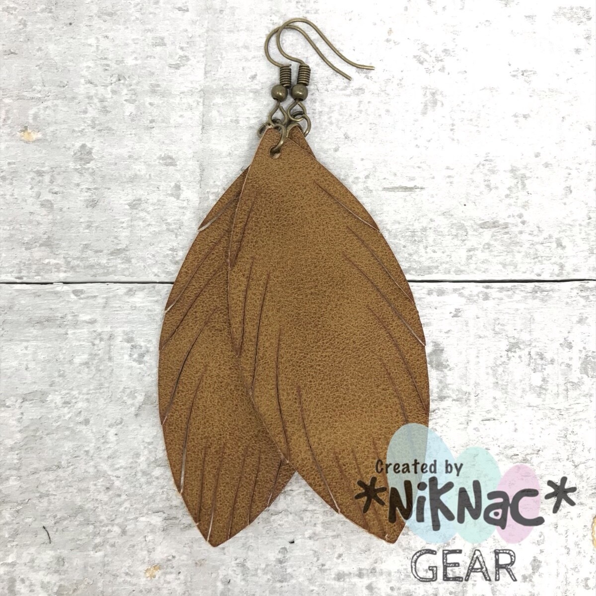 Faux Natural Leather Feather