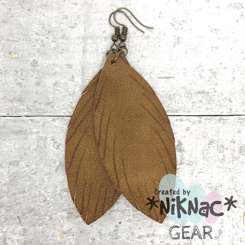 Faux Natural Leather Feather