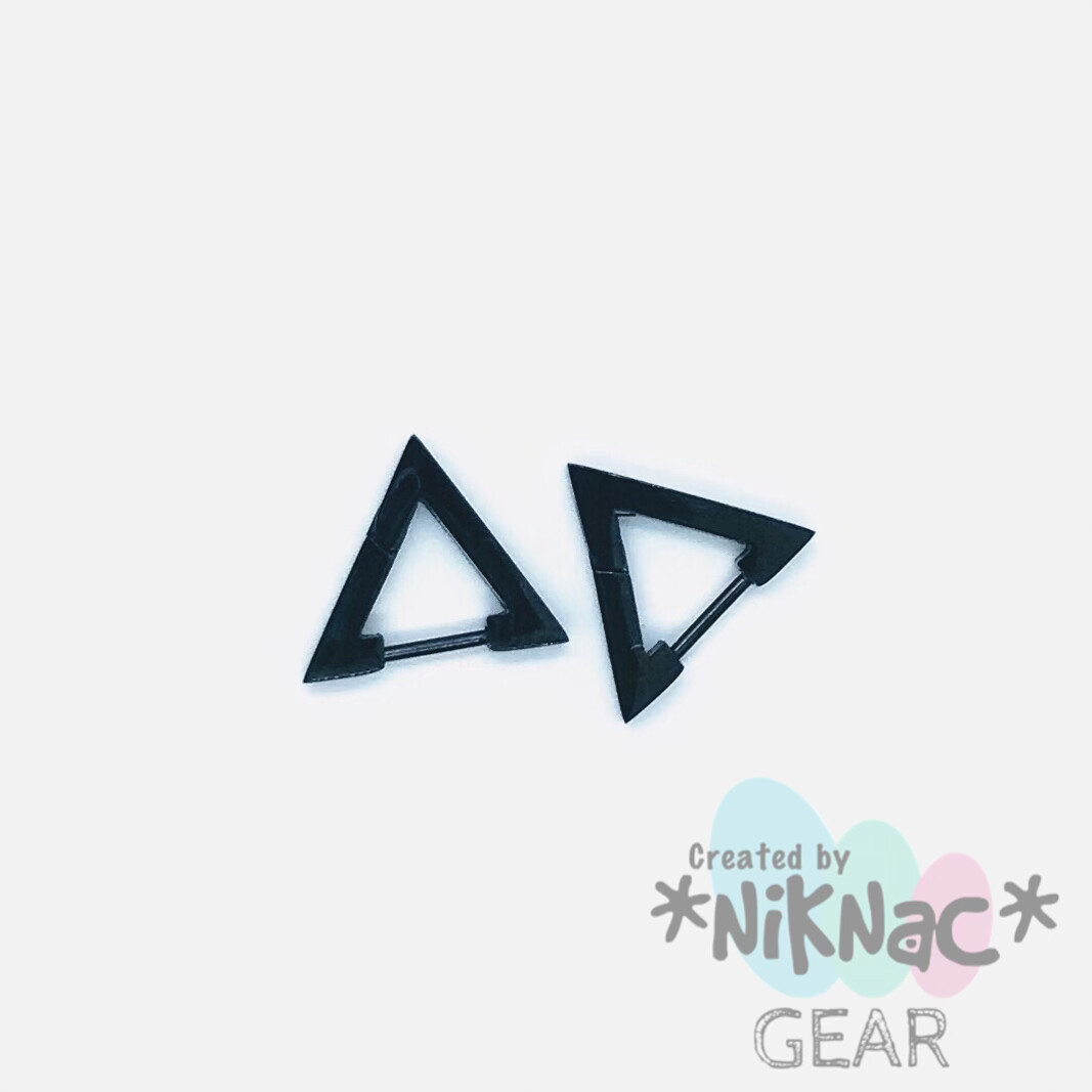 Black Faux Plug Triangle 
