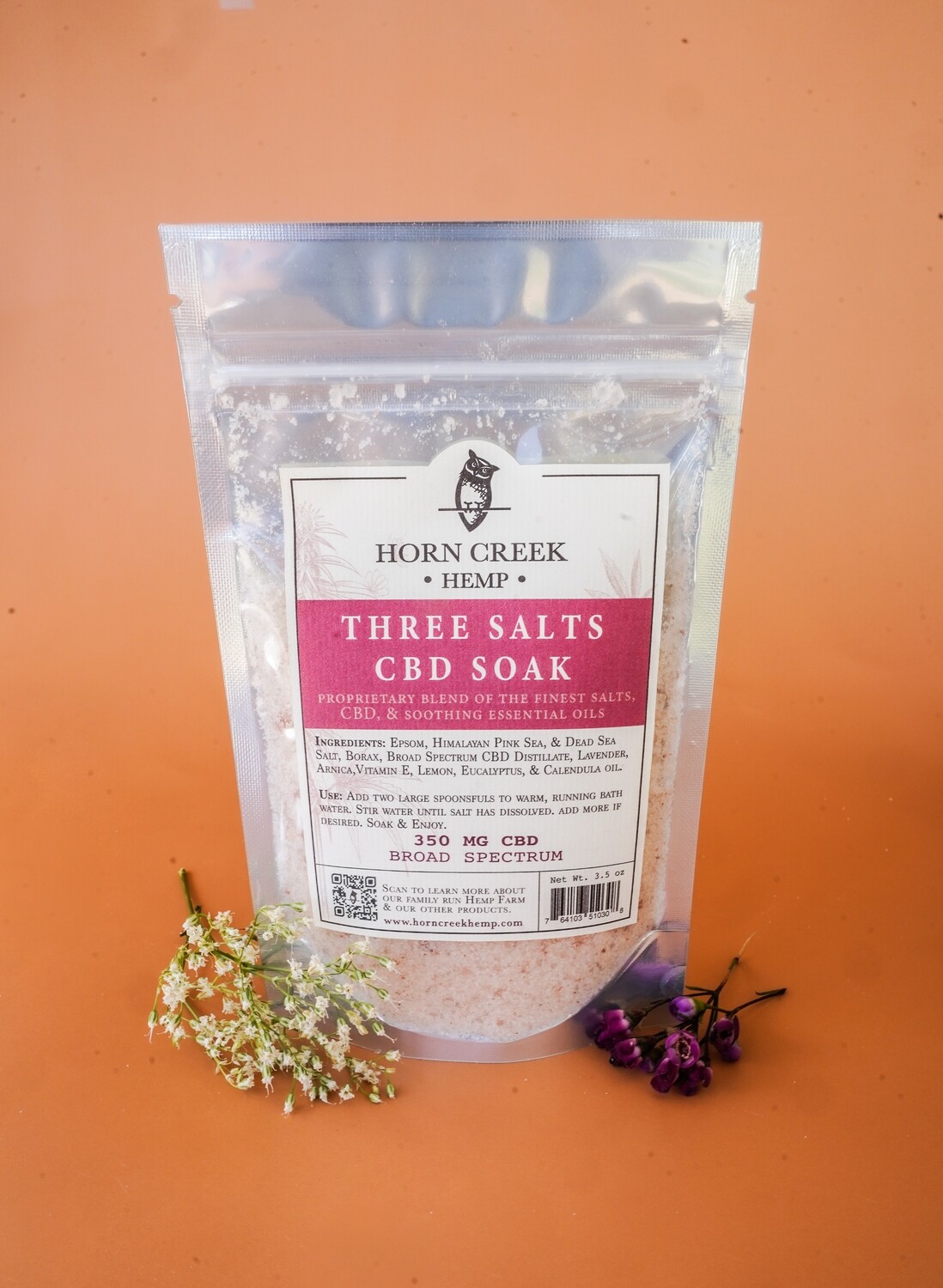 Three Salts CBD Soak | Bath Soaking Salts