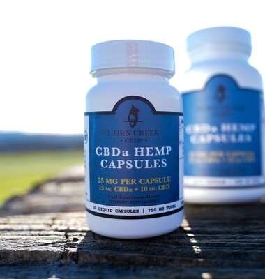 Full Spectrum CBDA Capsules | 25 mg | Case Price