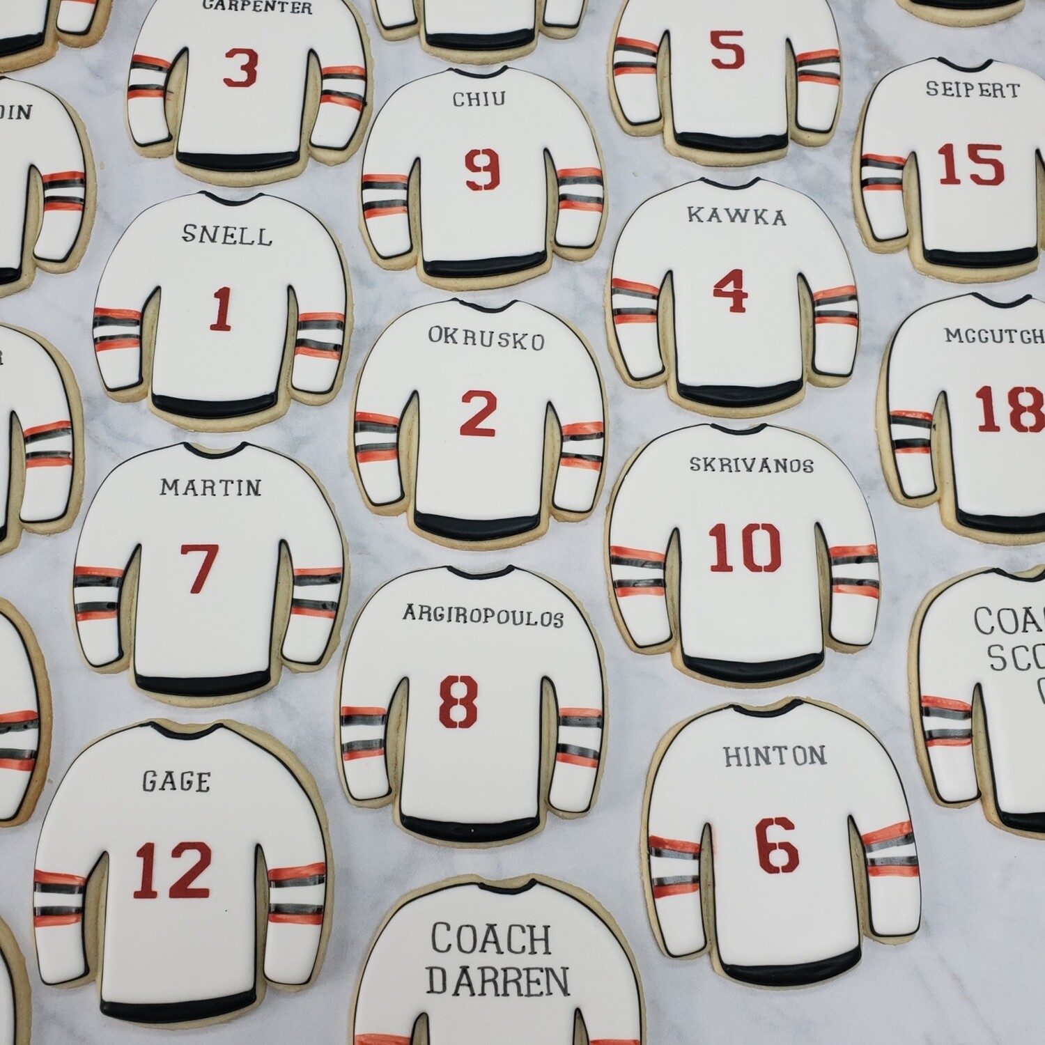Custom Sports Jersey Sugar Cookies