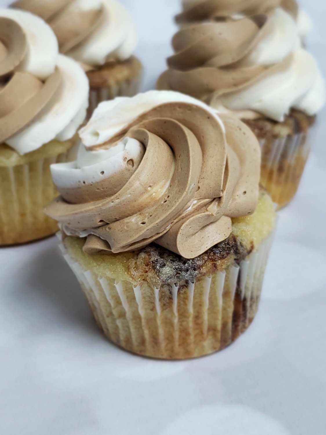 Fudge Marble Swirl Cupcakes