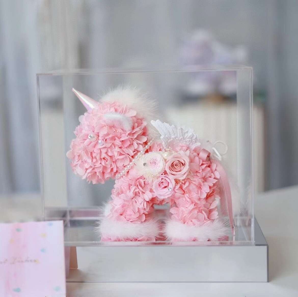 Sweet Pink Furry Unicorn