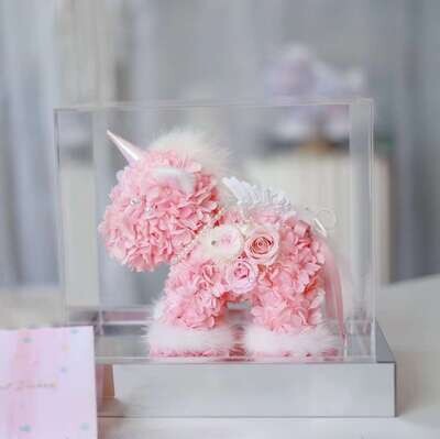 Sweet Pink Furry Unicorn