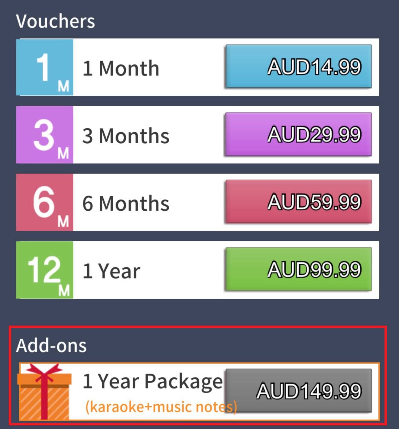 Have unlimited songs, right at your command! Discover the Annual Smart Karaoke Subscription today! Now discounted by 50%!