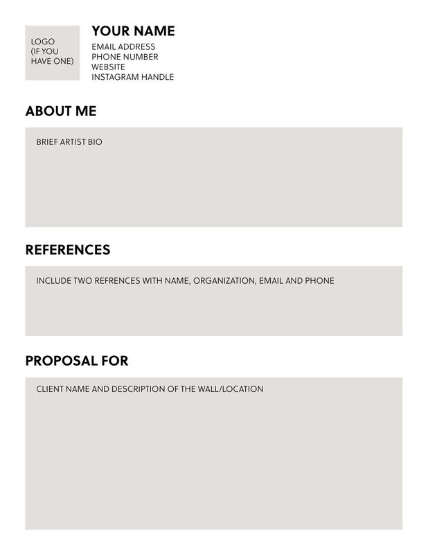 Mural proposal downloadable design template