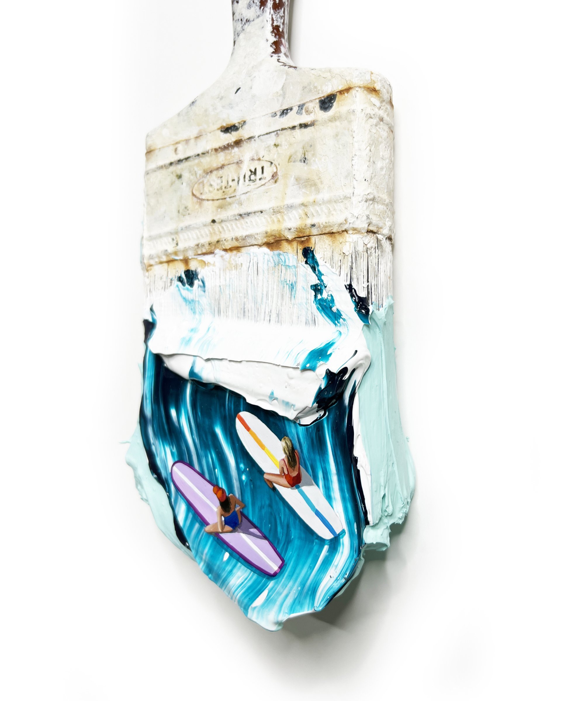 Turquoise Wave Paintbrush