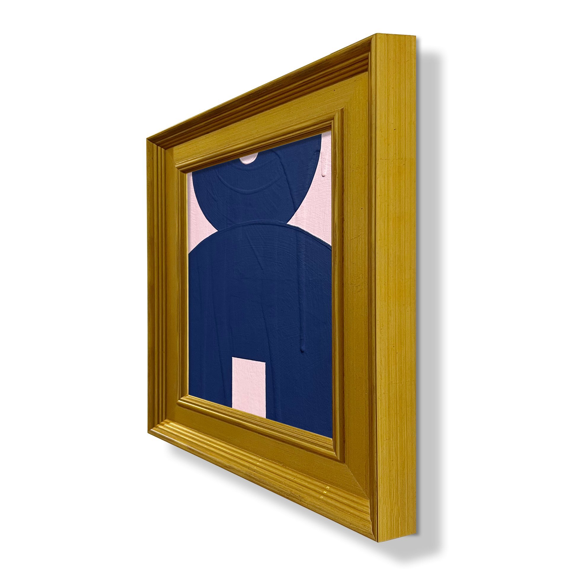 Light Pink and Navy Kokeshi Doll Head