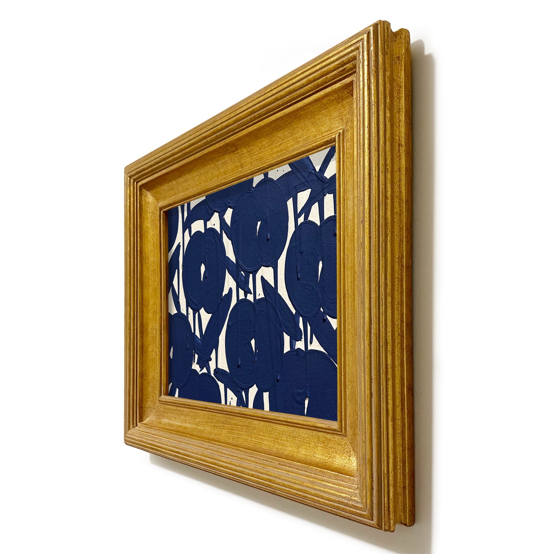 Cream and Navy Orchid