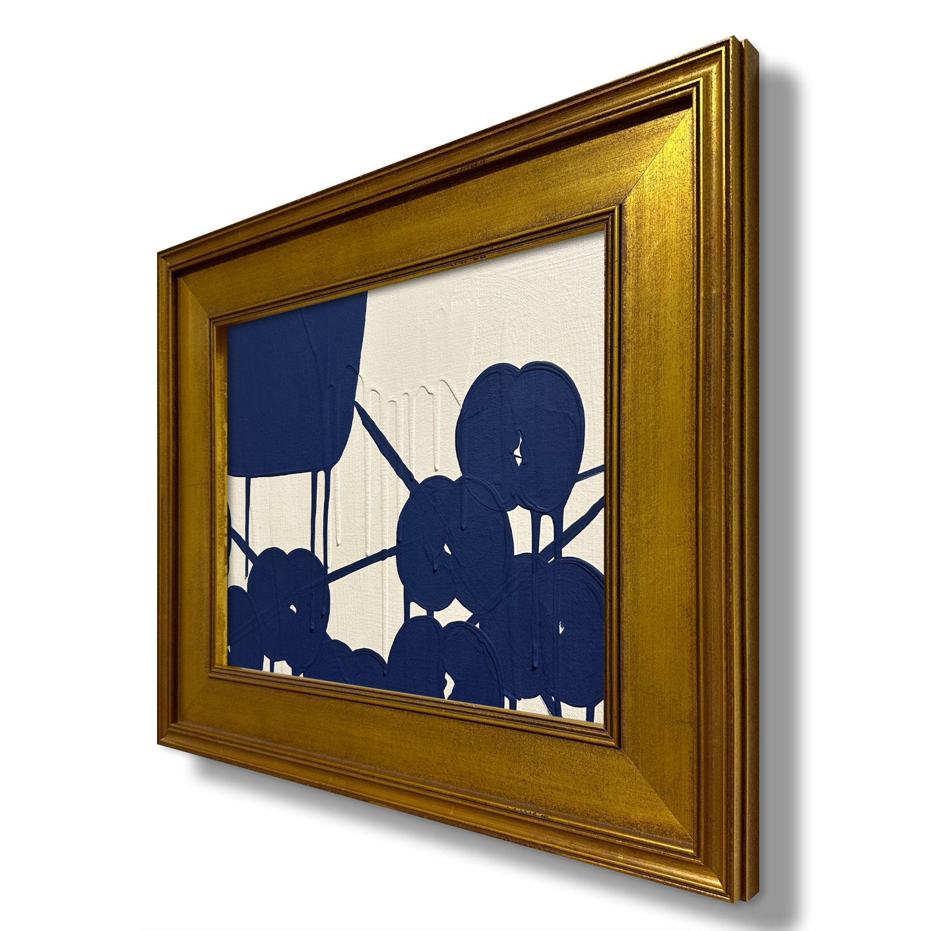 Cream and Navy Orchid Still Life