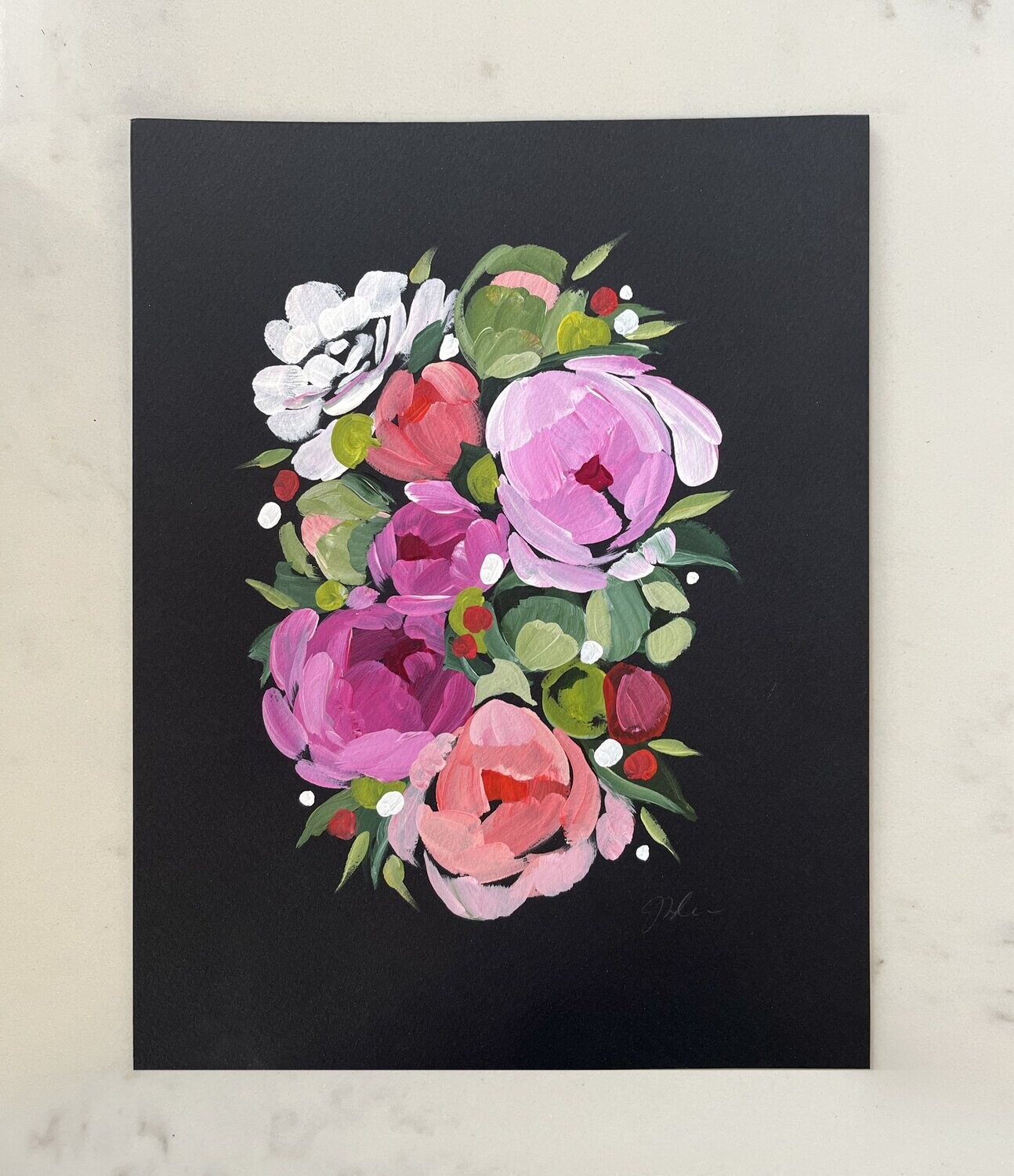 Paper Peonies Cluster