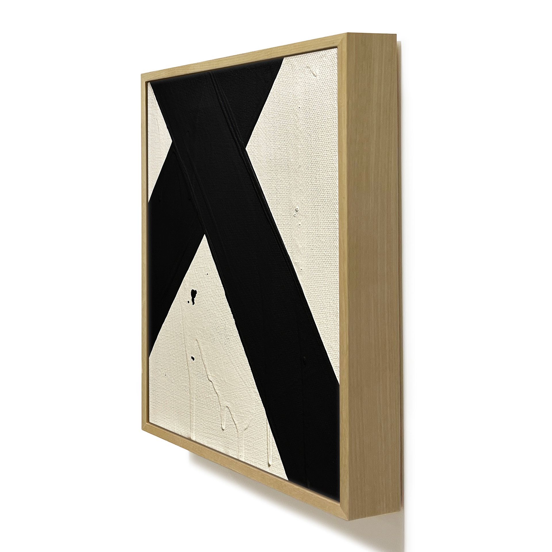 Mini Abstract - Cream and Black ii