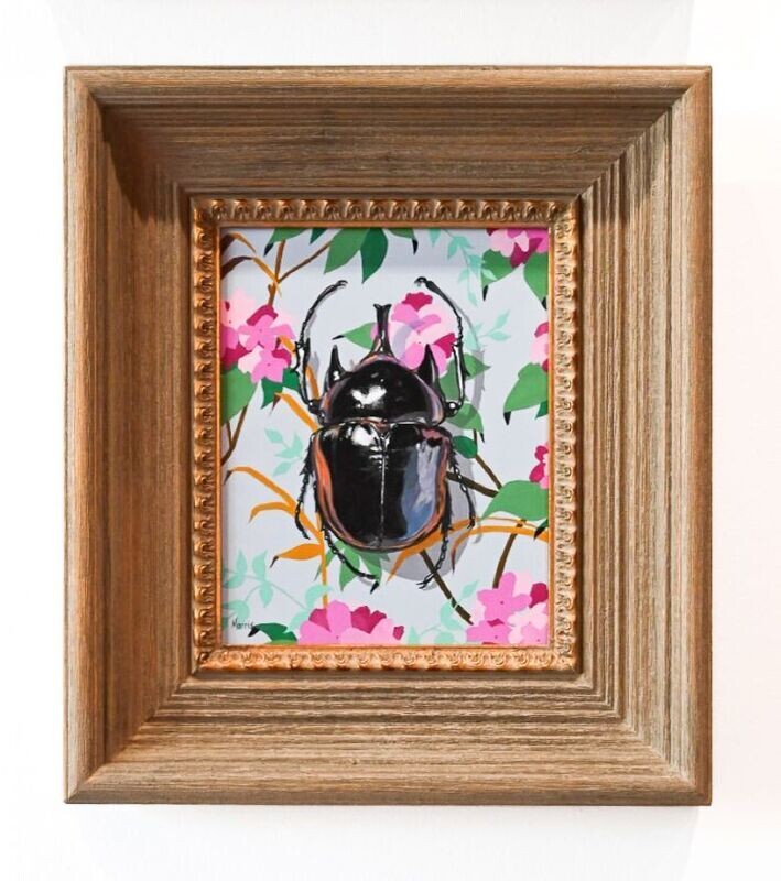 Rhinoceros Beetle on Floral