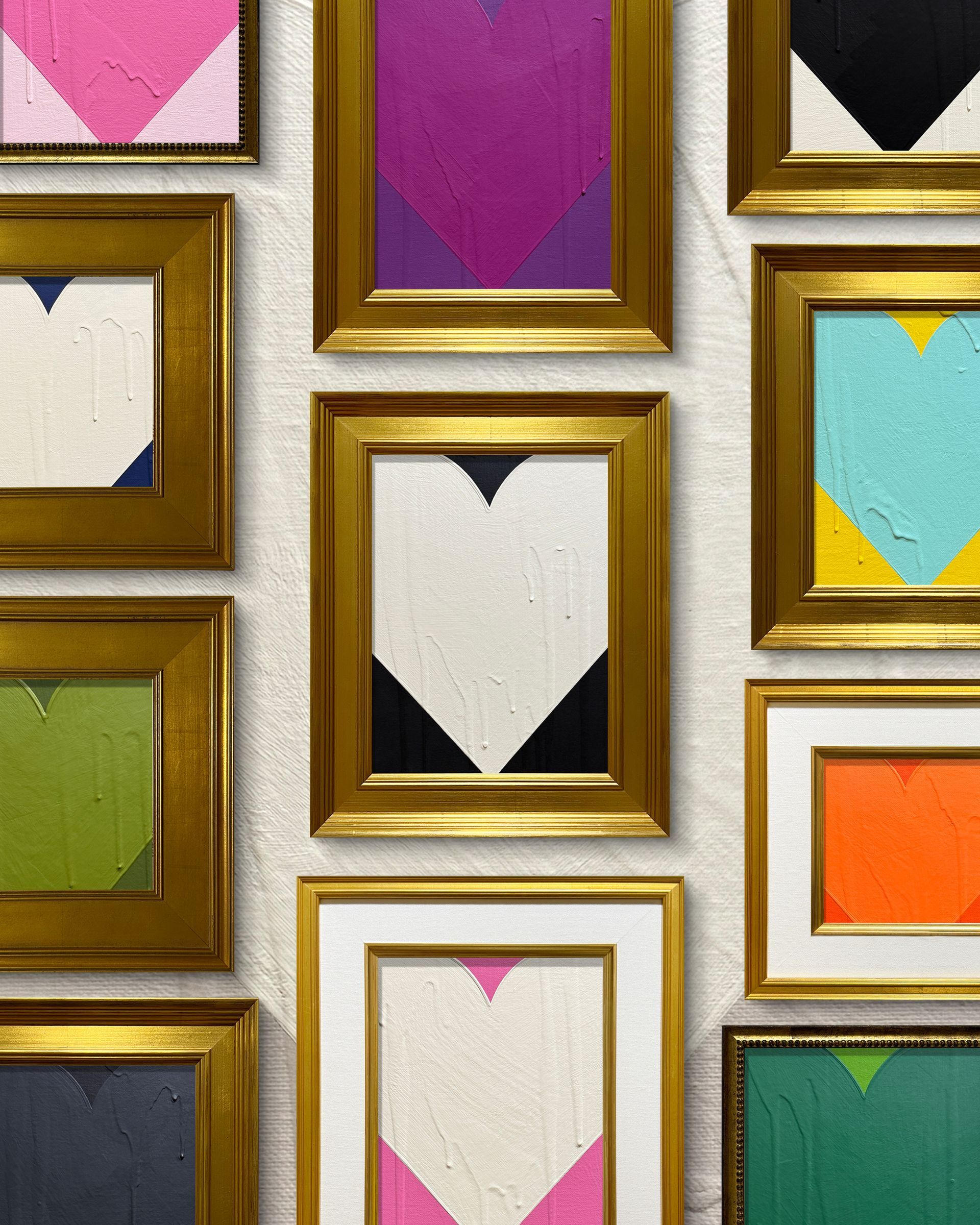 Mini Heart Navy Cream