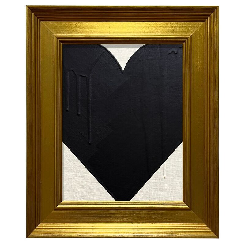 Mini Heart Cream Black