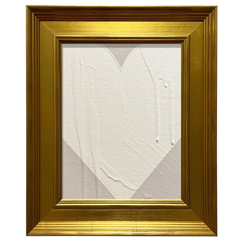 Mini Heart Taupe Cream