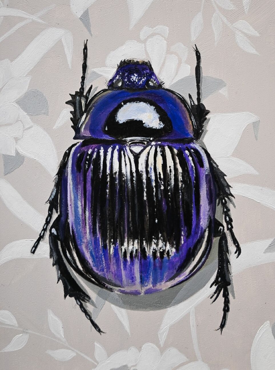 Black and Purple Beetle