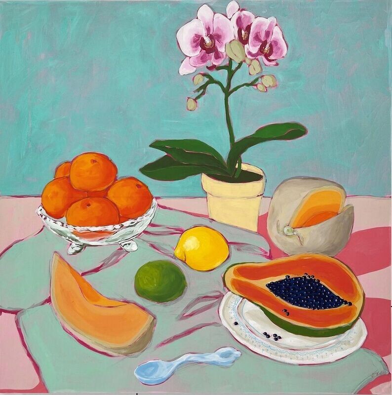 Still Life with Oranges and Papaya