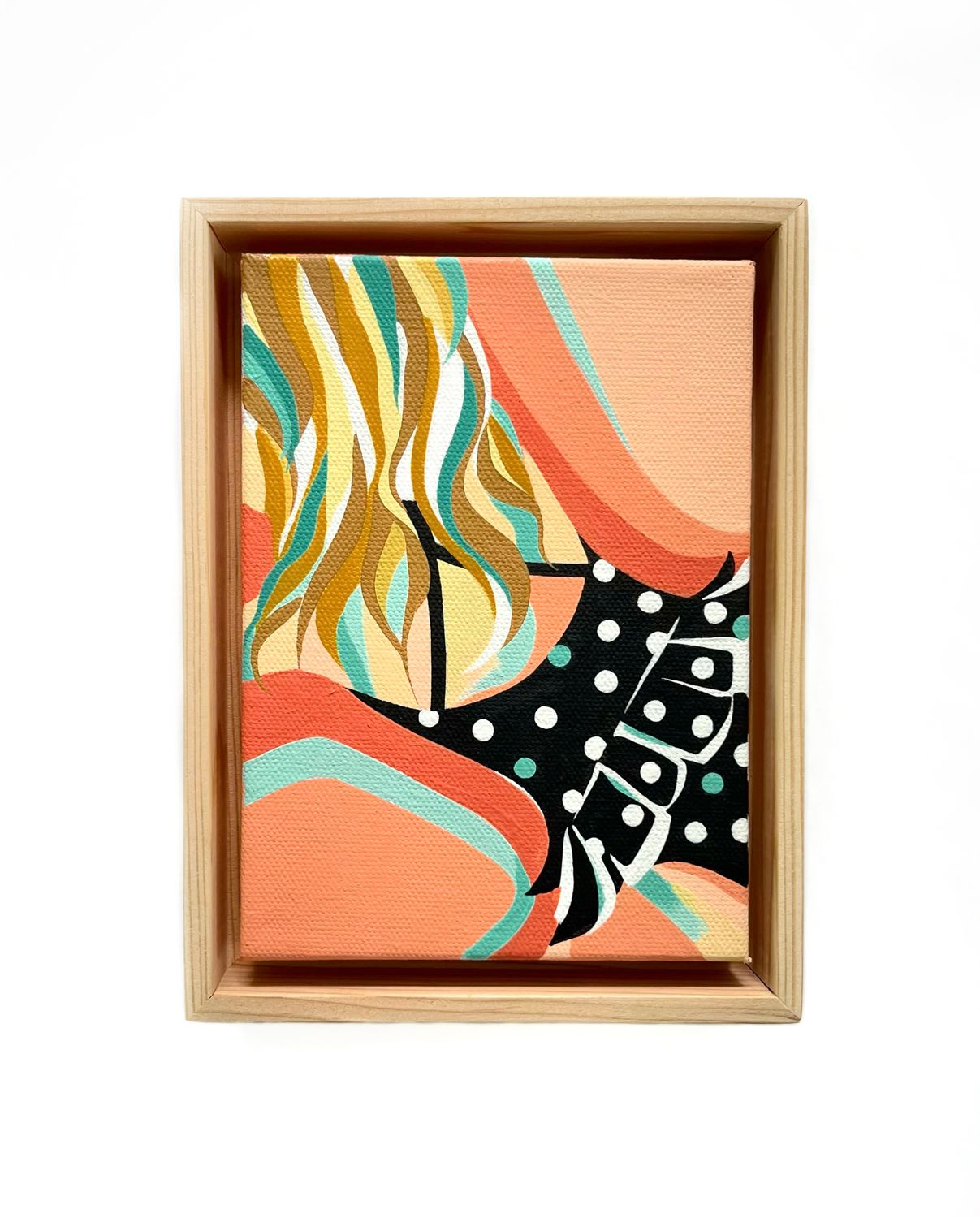 Coral and Polka Dots