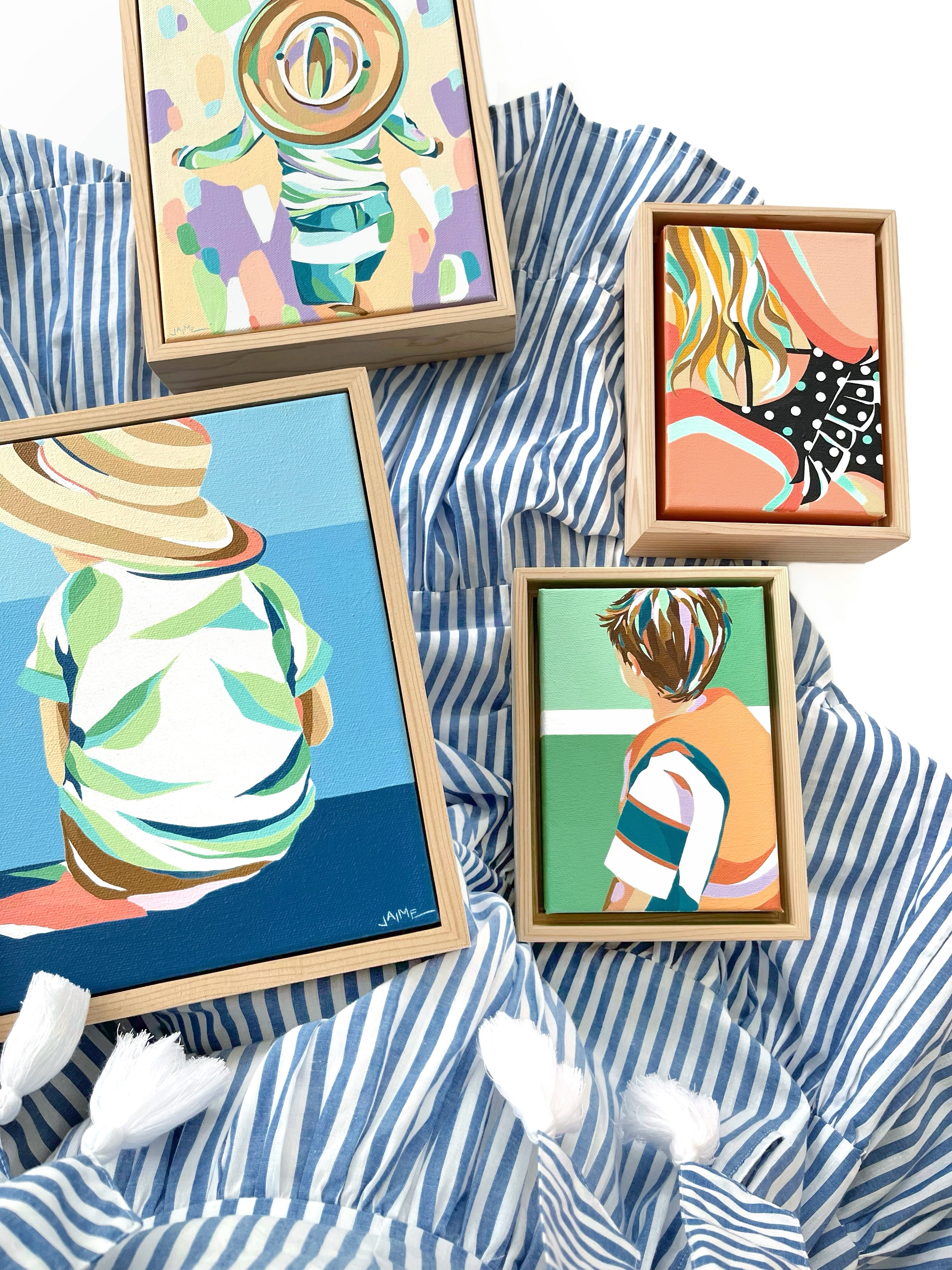 Coral and Polka Dots