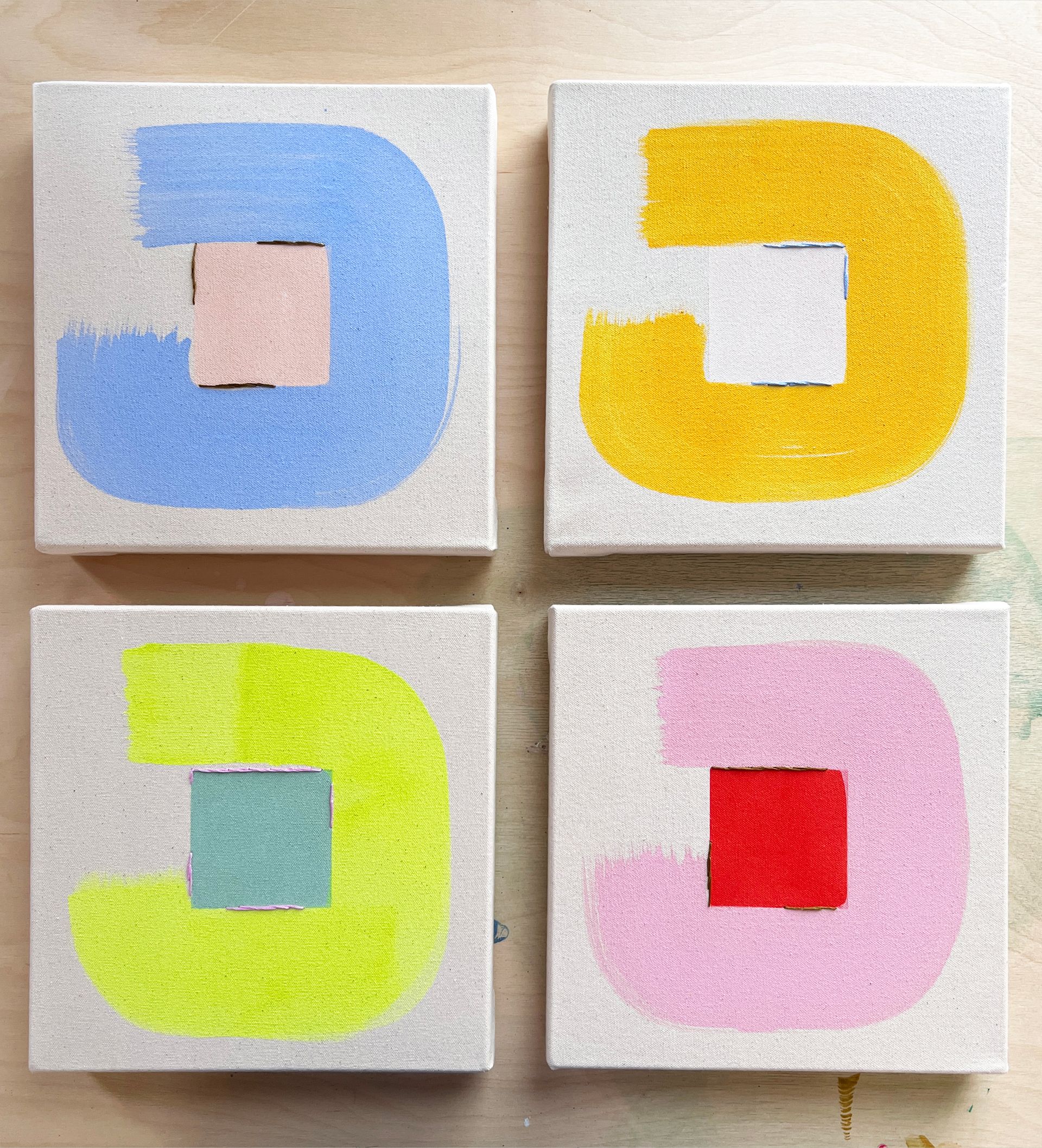 Pink Clay With Cornflower Loop