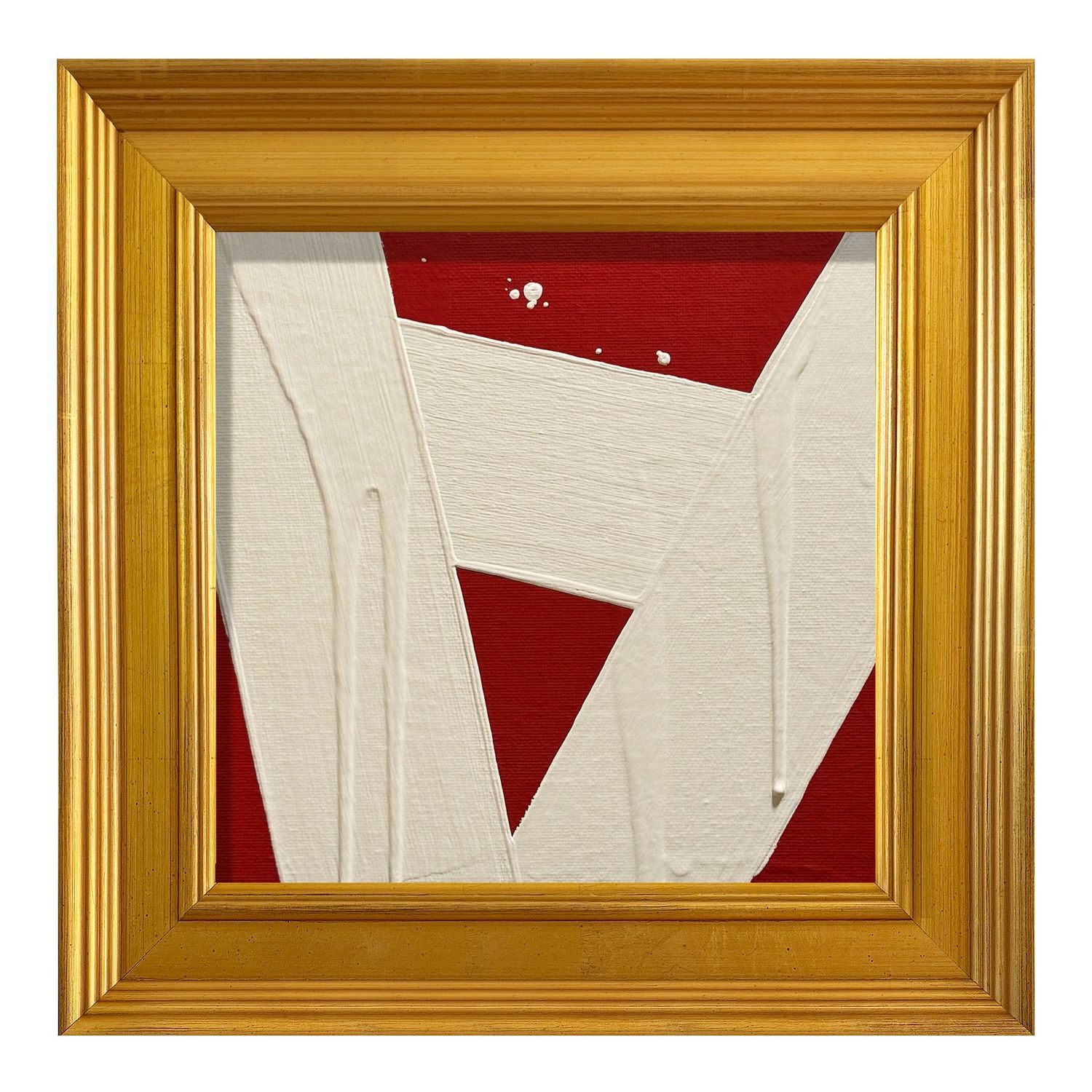 Mini Abstract Red and Cream