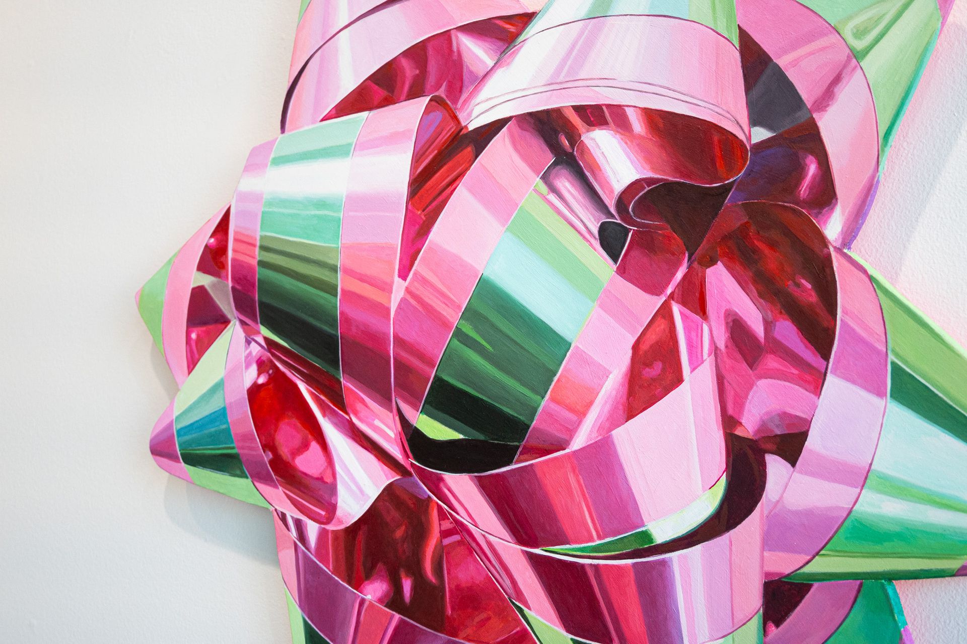 Medium Pink and Green Bow