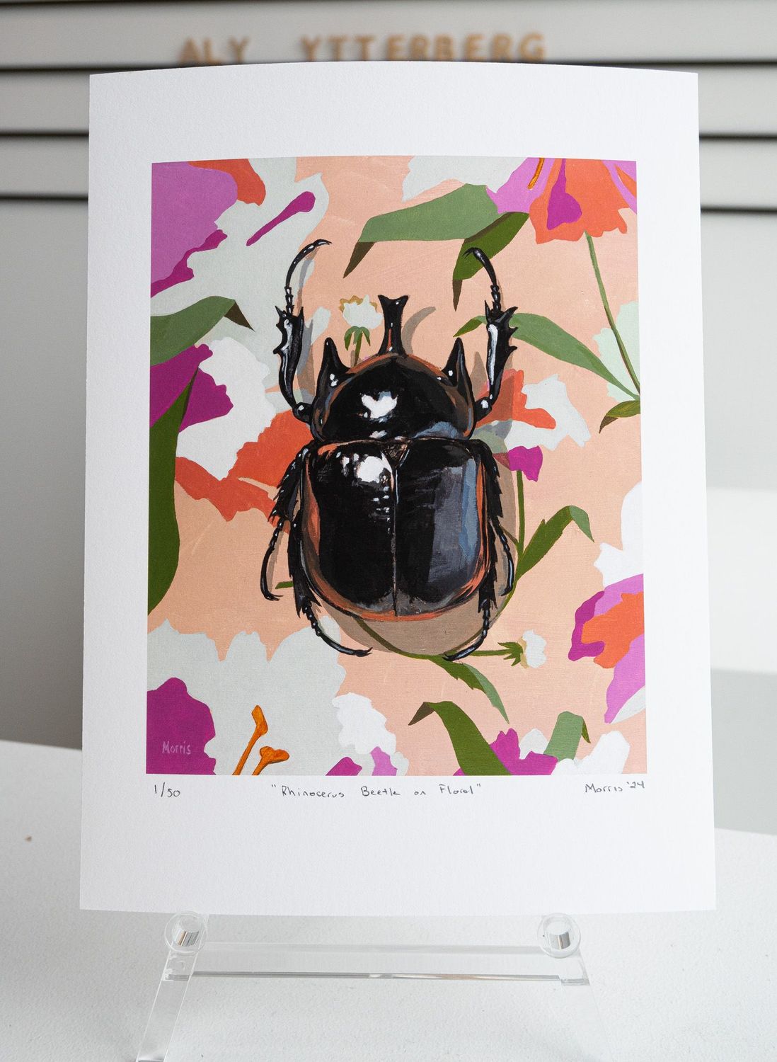 Rhinocerus Beetle on Floral