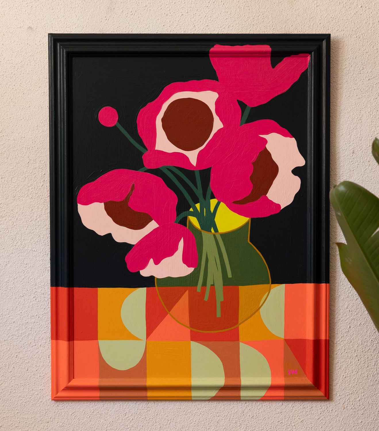 Peonies in a Glass Vase