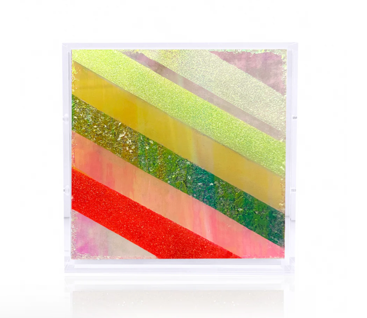 CHROMATIC STRIPE #48 MINI ORIGINAL ARTWORK ON IRIDESCENT ACRYLIC