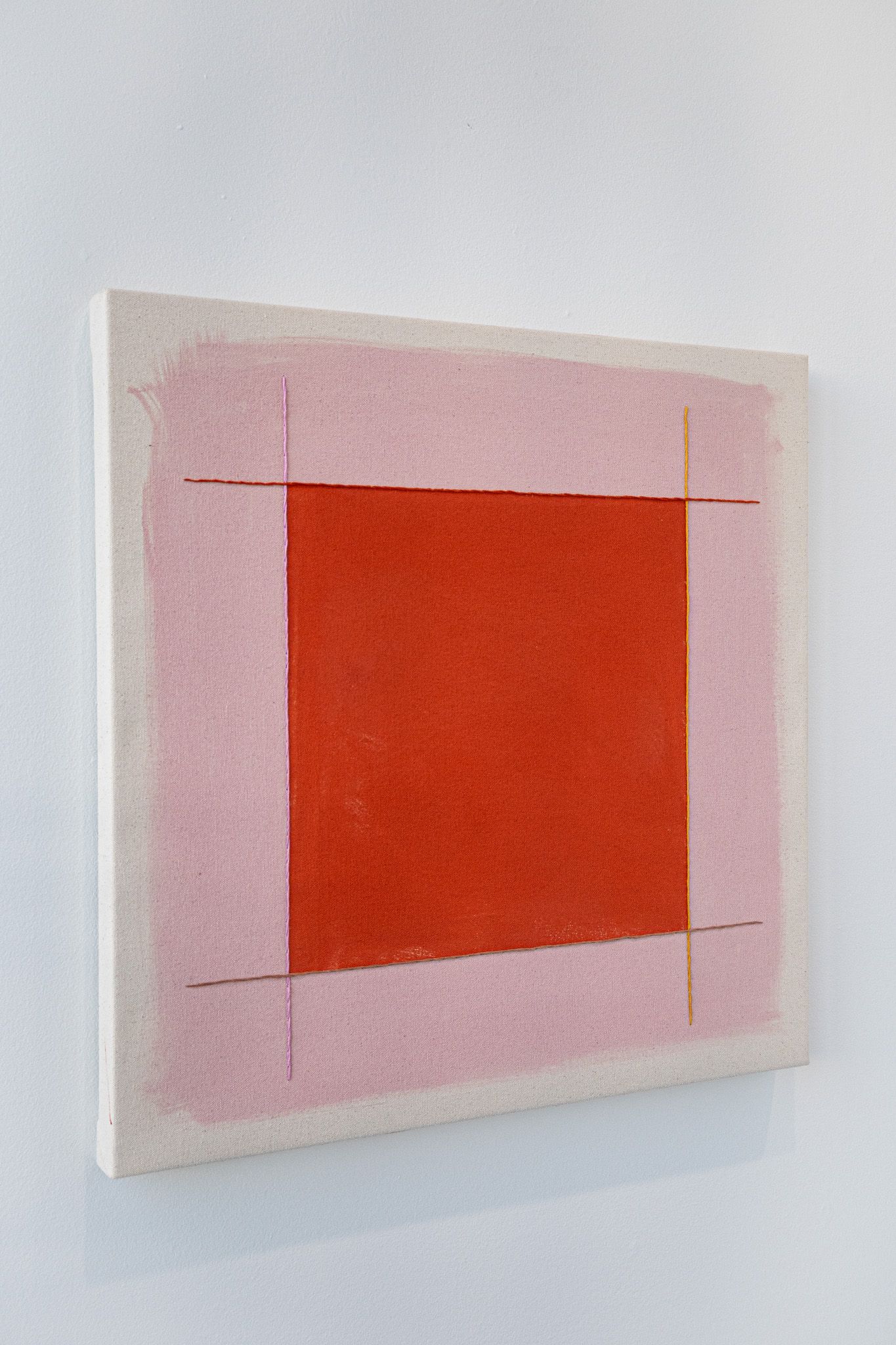 Persimmon/Mauve With Bright Pink Grid