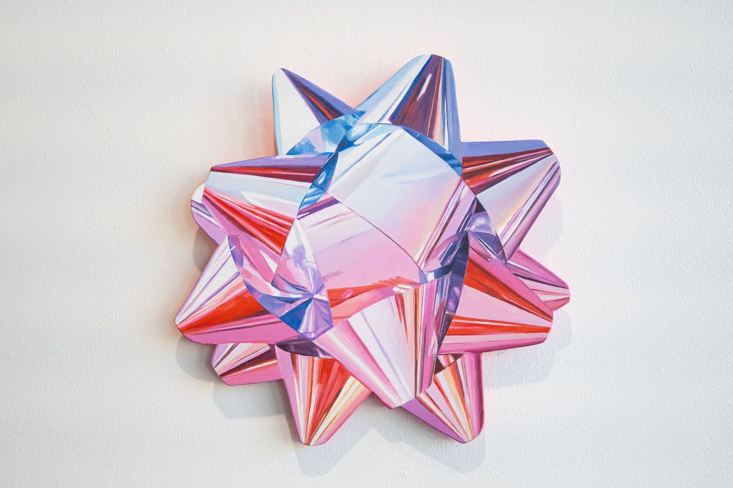 Multicolored pink/blue bow