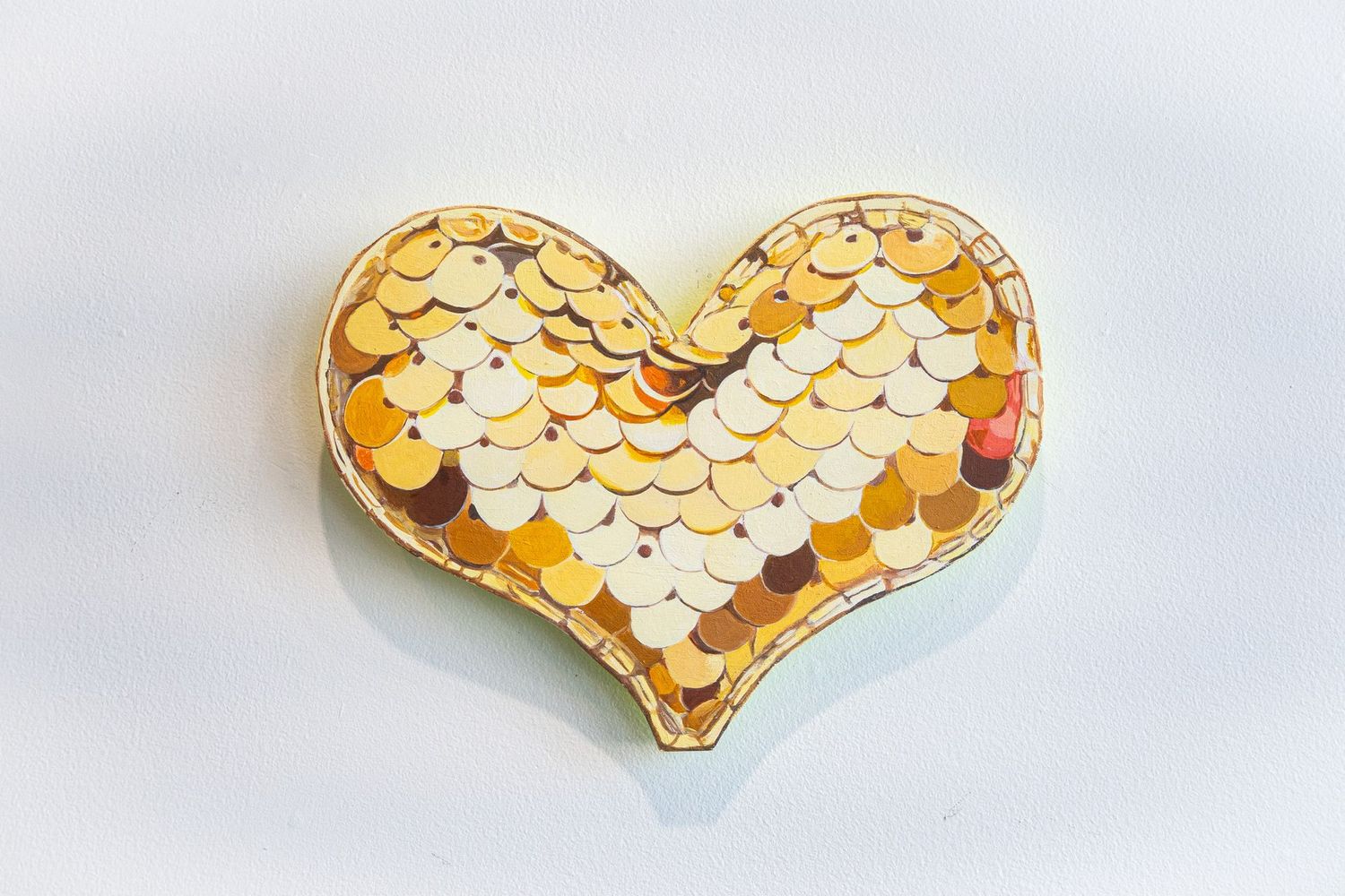 Small Golden Sequin Heart