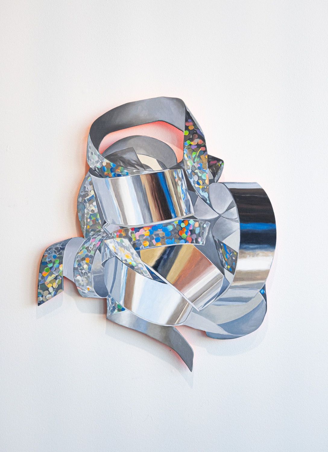 Silver Curly Ribbon