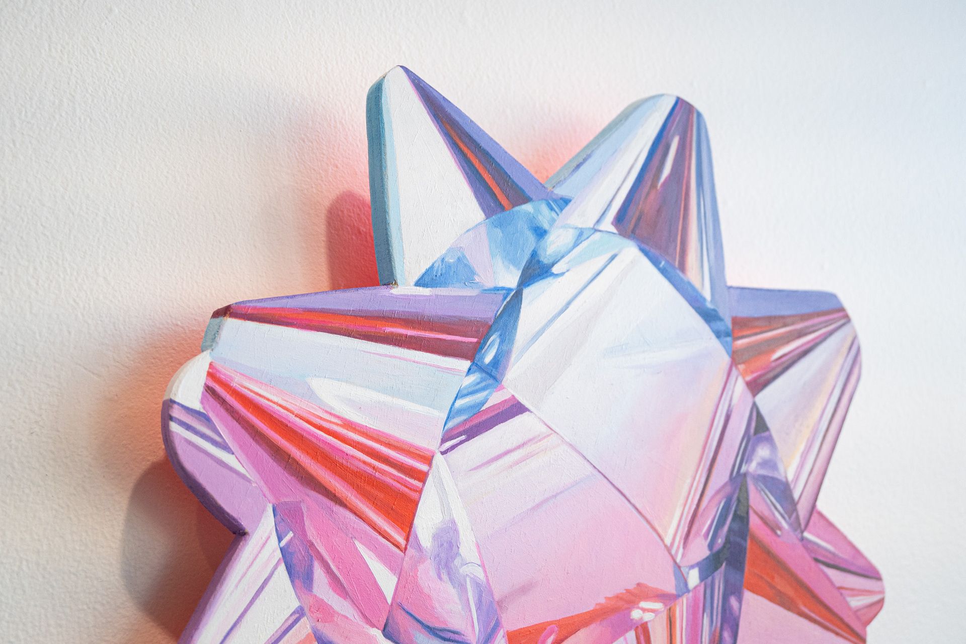 Multicolored pink/blue bow