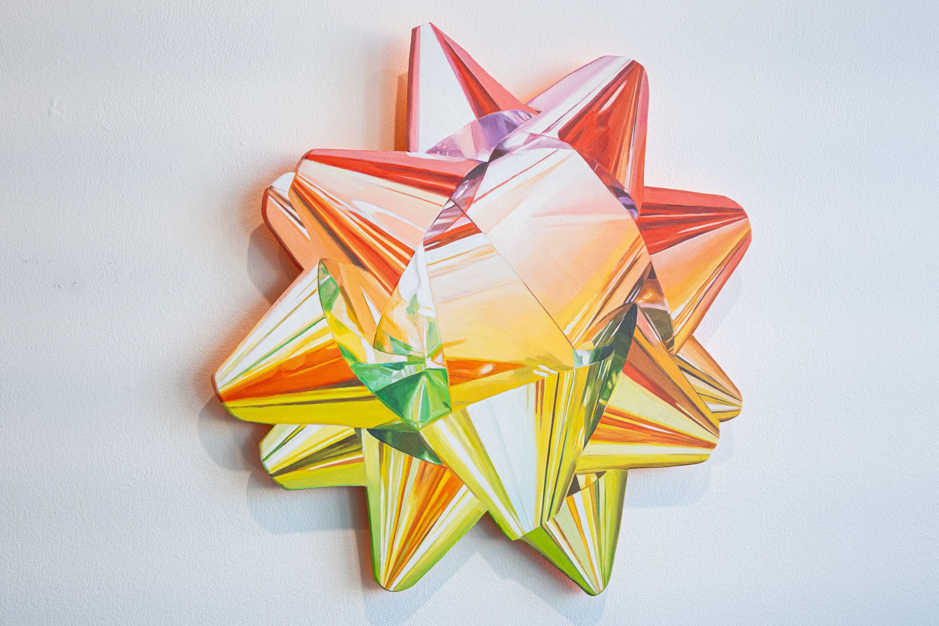 Multicolored yellow/orange bow